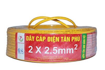 Dây điện Trần Phú, dây đôi mềm dẹt VCm 2x2,5