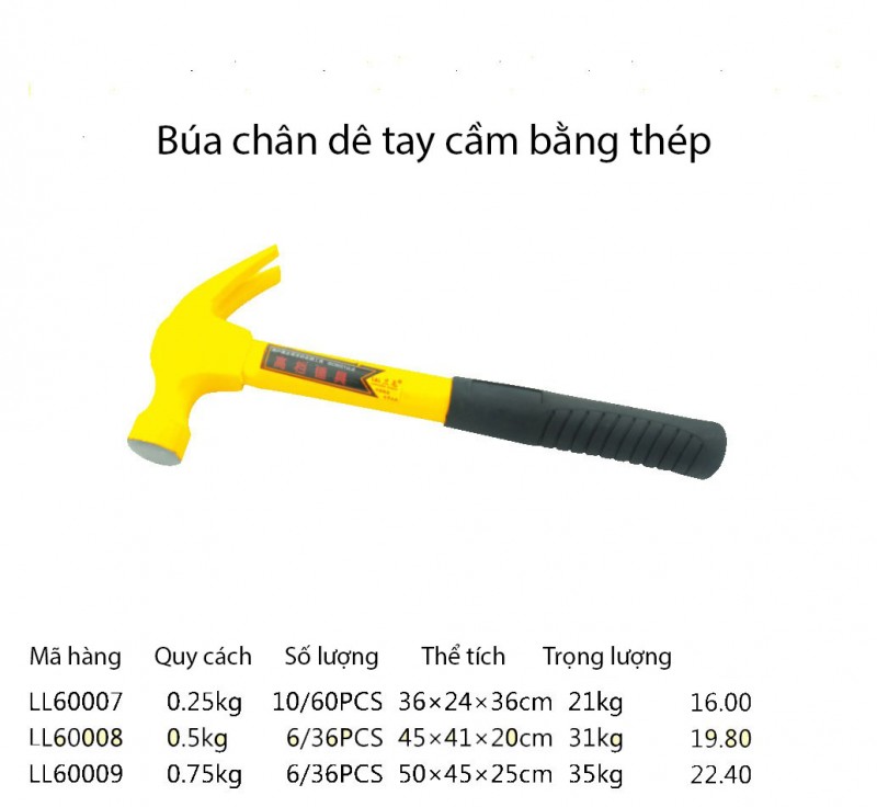 Búa 2.5kg tay cầm thép Lanlong - mã LL60007