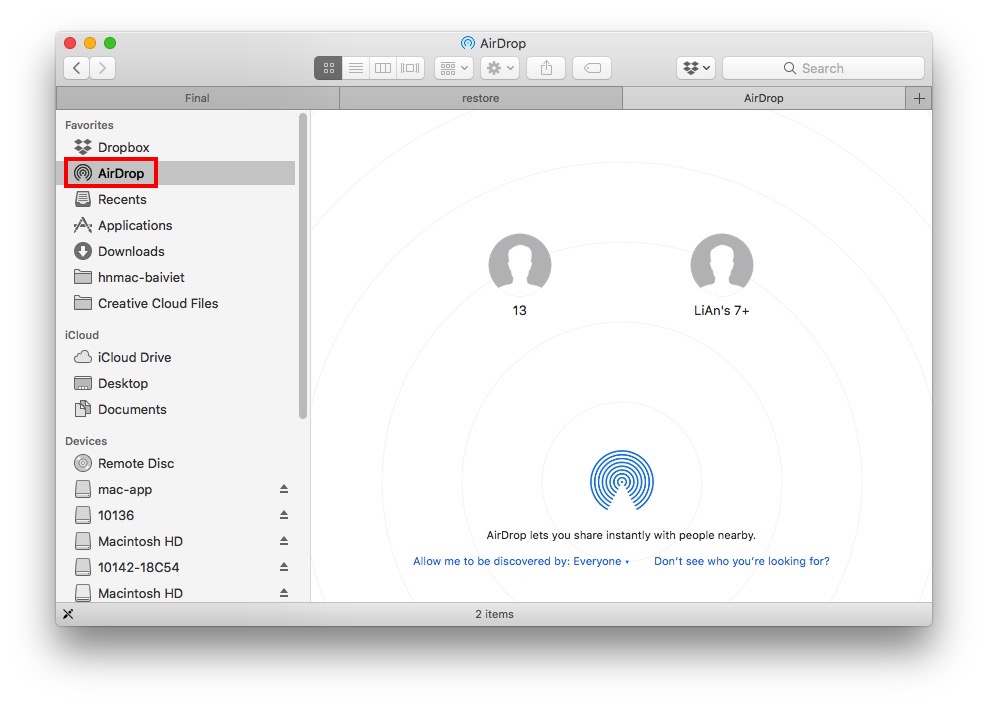 Cách sử dụng tính năng AirDrop trên iPad và iPhone