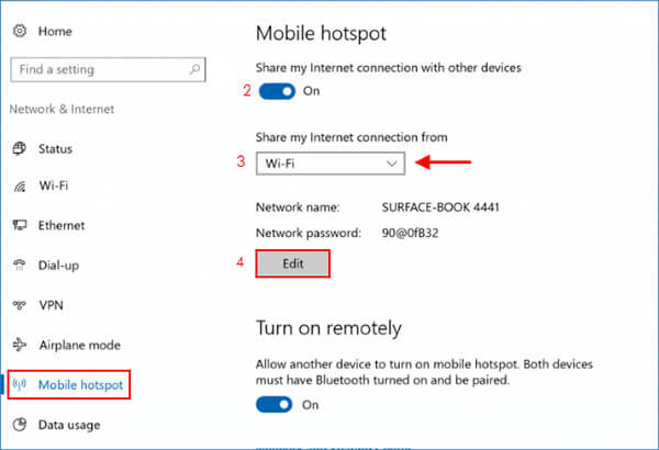 Phát WiFi trên laptop Windows 10 bằng Windows Settings