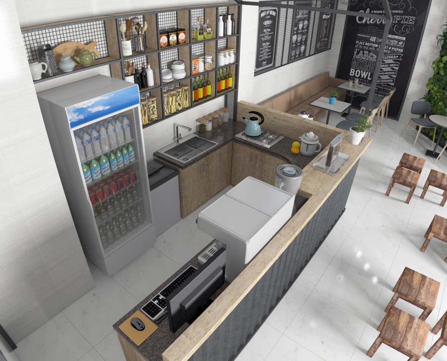 mẫu quầy bar quán cafe