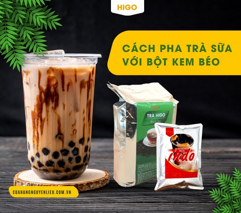 bôt kem béo pha trà sữa