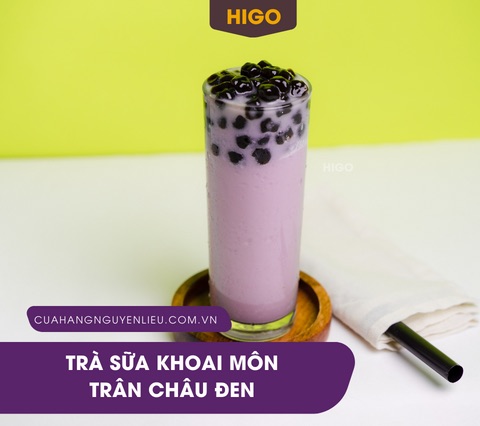 trà sữa khoai môn trân châu đen