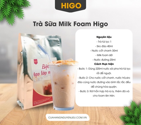 Cách làm trà sữa milk foam