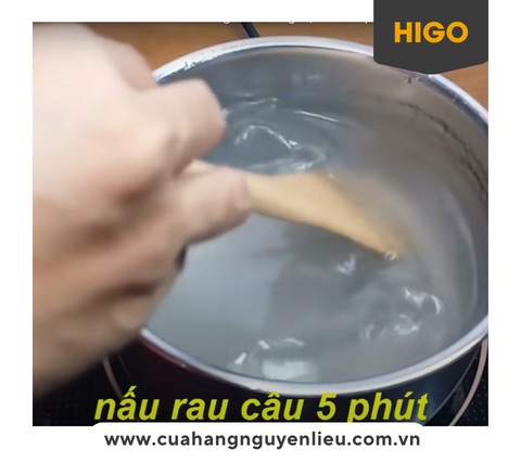 cách nấu rau cau làm thạch thuỷ tinh