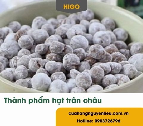 cách làm trân châu đen bằng bột năng và milo