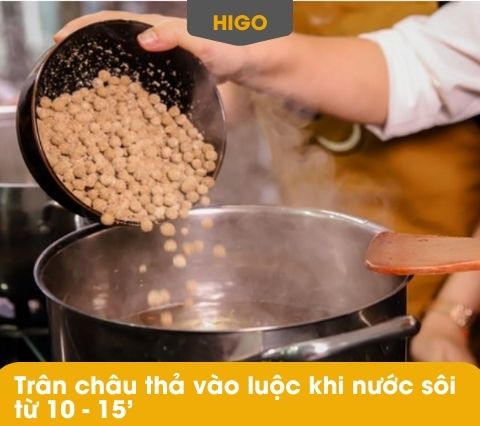 cách làm trân châu đen bằng bột năng và milo