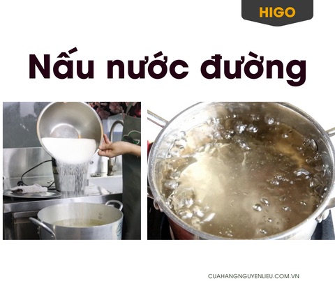 nấu nước đường làm vải ngâm