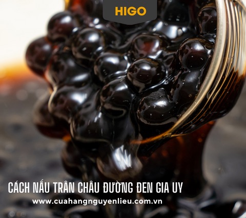 cách nấu trân châu đường đen gia uy