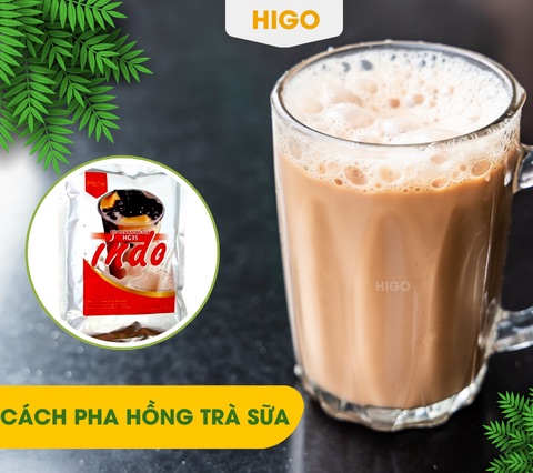 cách pha hồng trà sữa