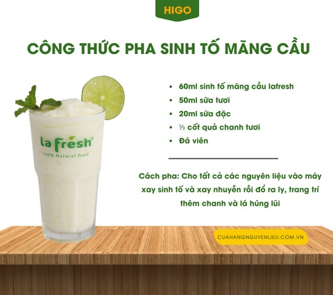 cách làm sinh tố mãng cầu