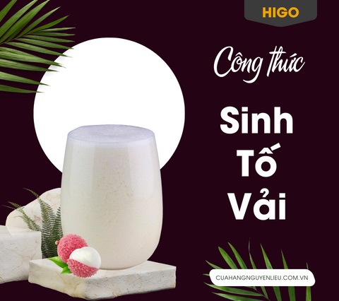 cách pha chế sinh tố vải