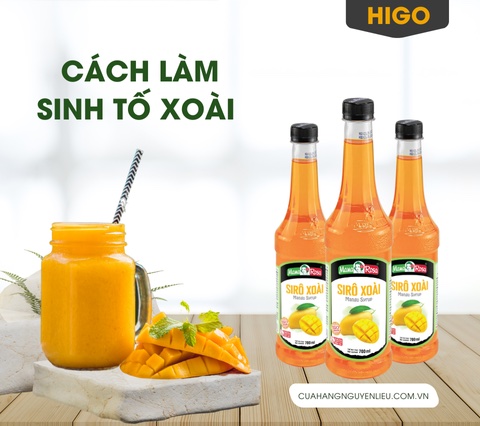 cách pha sinh tố xoài bằng siro xoài mama rosa
