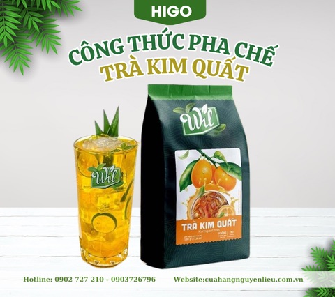 công thức pha chế trà kim quất