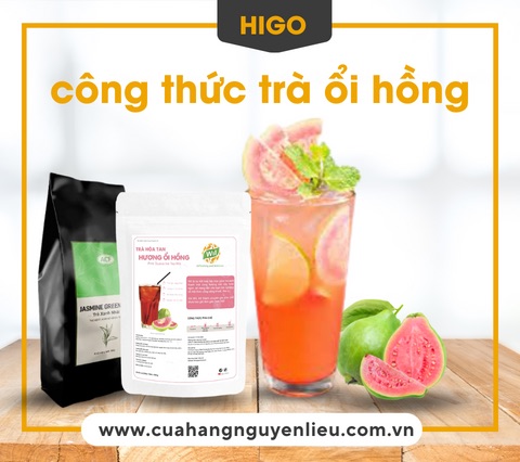 công thức pha chế trà ổi hồng