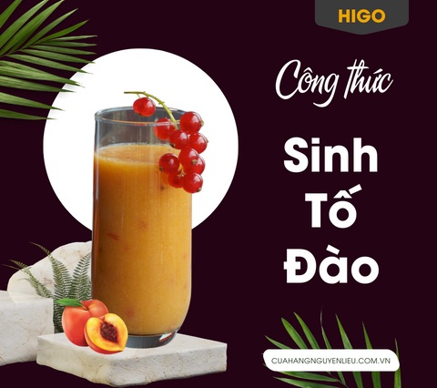 công thức pha chế sinh tố đào chuẩn kinh doanh