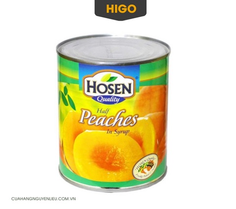 đào ngâm đóng hộp hosen