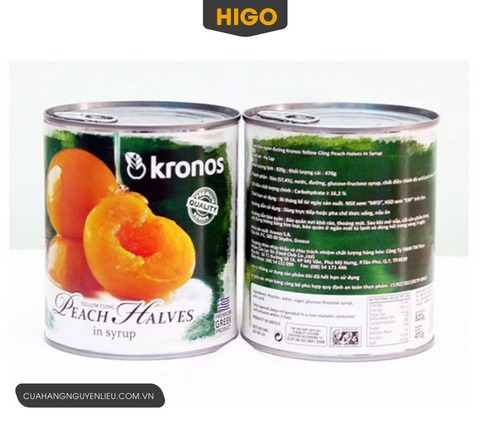 đào ngâm đóng hộp kronos