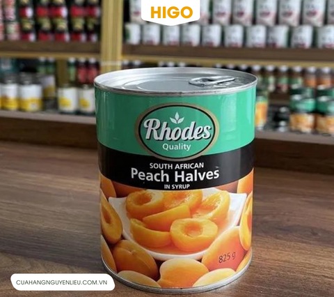 đào ngâm đóng hộp rhodes