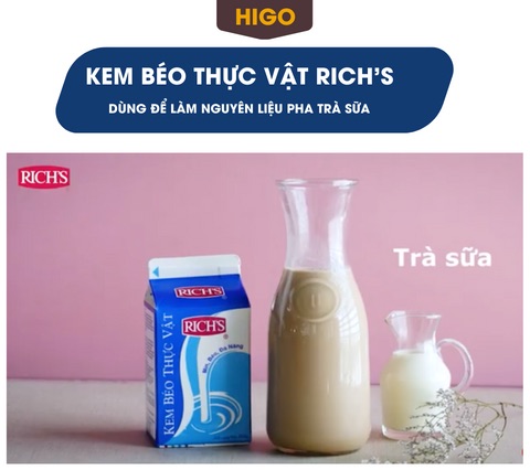 kem béo rich pha trà sữa