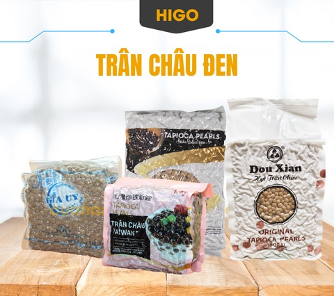 trân châu đen pha trà sữa