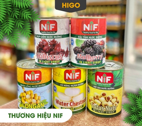 sản phẩm đóng lon thương hiệu nif