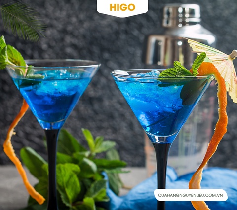 cách làm soda táo blue curacao với siro blue curacao pixie thái