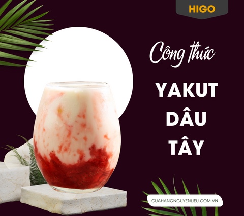 cách pha yakult dây tây bằng siro dâu pixie thái