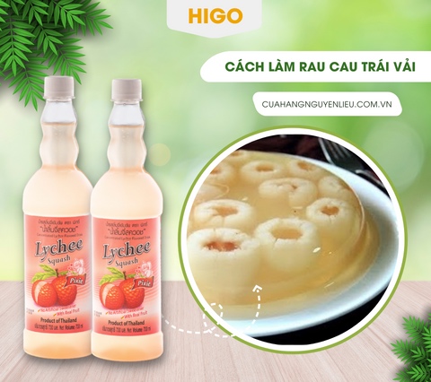 cách làm rau câu vải