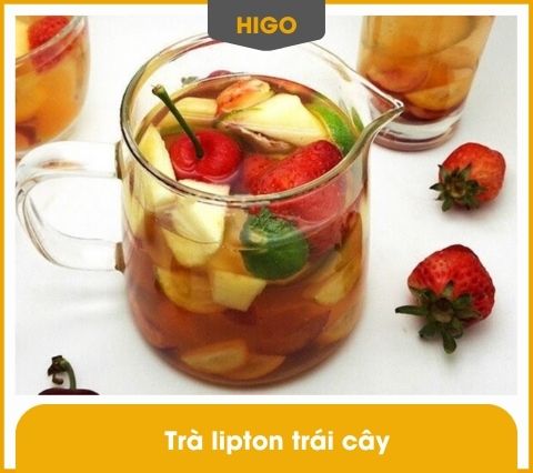 cách pha trà trái cây bằng trà lipton túi lọc