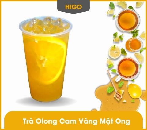 công thức pha chế trà ôlong cam vàng mật ong