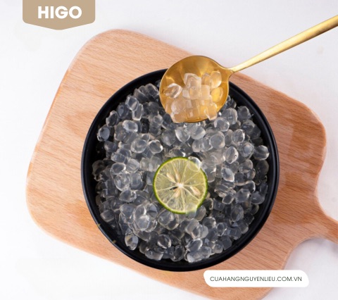 thạch trân châu trắng 3q zion pha trà sữa