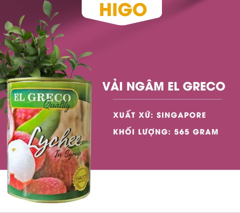 Vải ngâm đóng hộp El Greco