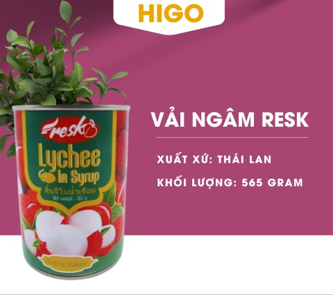 Vải ngâm đóng hộp Resk