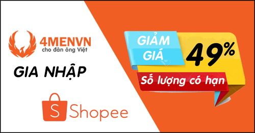 Giảm giá cực sốc chào 4MENVN gia nhập Shopee