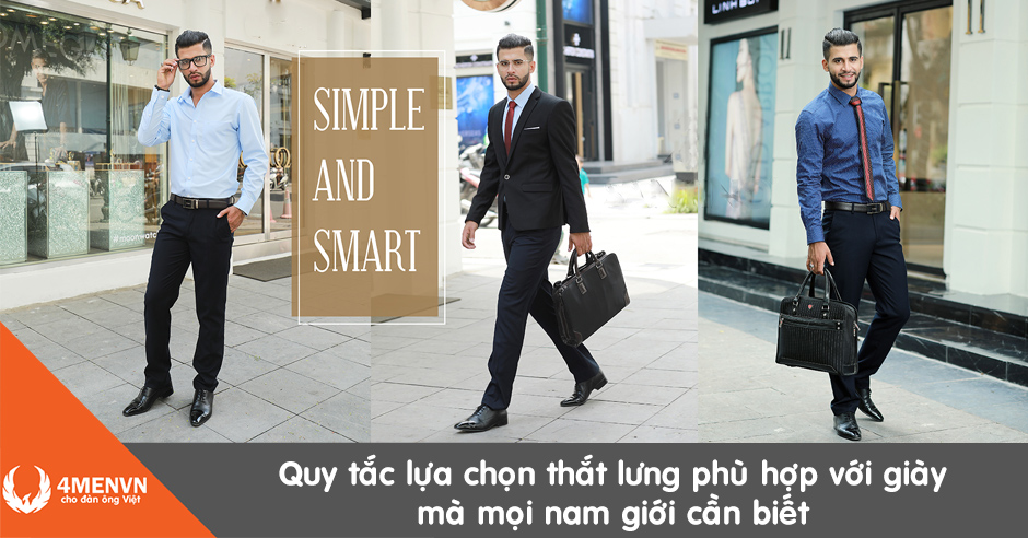 Quy tắc lựa chọn thắt lưng phù hợp với giày mà nam giới cần biết