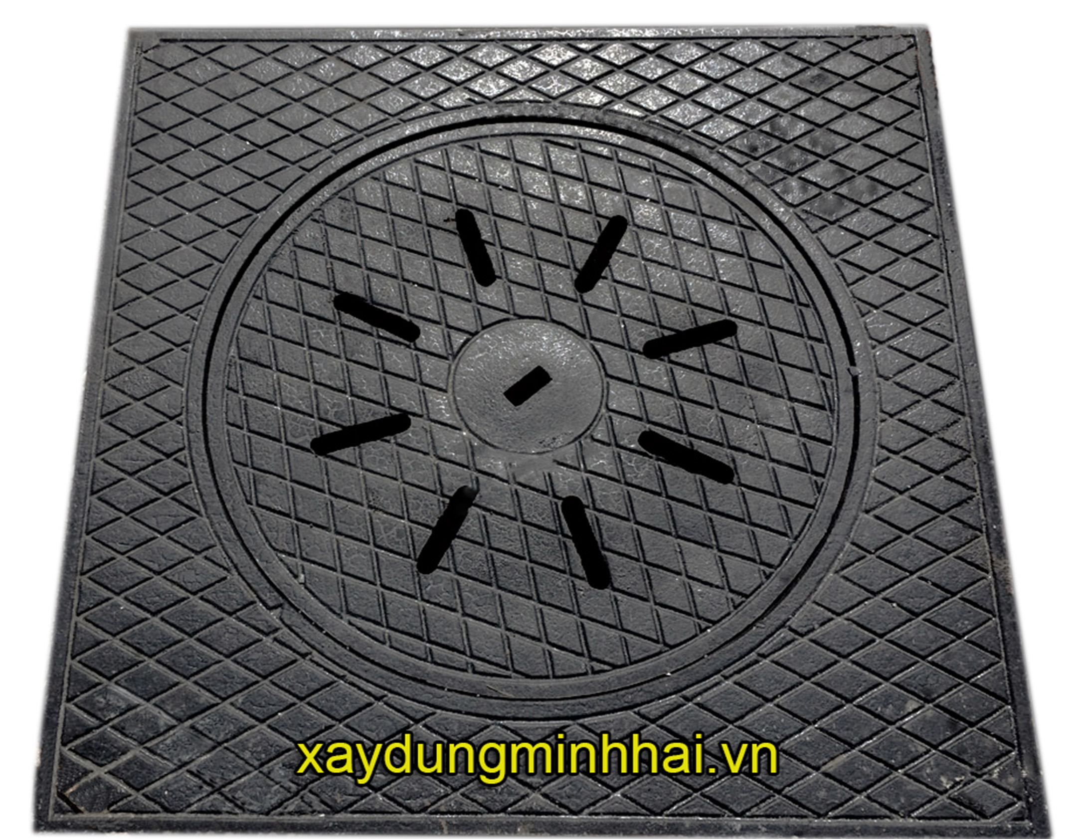 Nắp hố ga thân vuông KT: 900x900xØ650mm │Giá rẻ │Hàng có sẵn