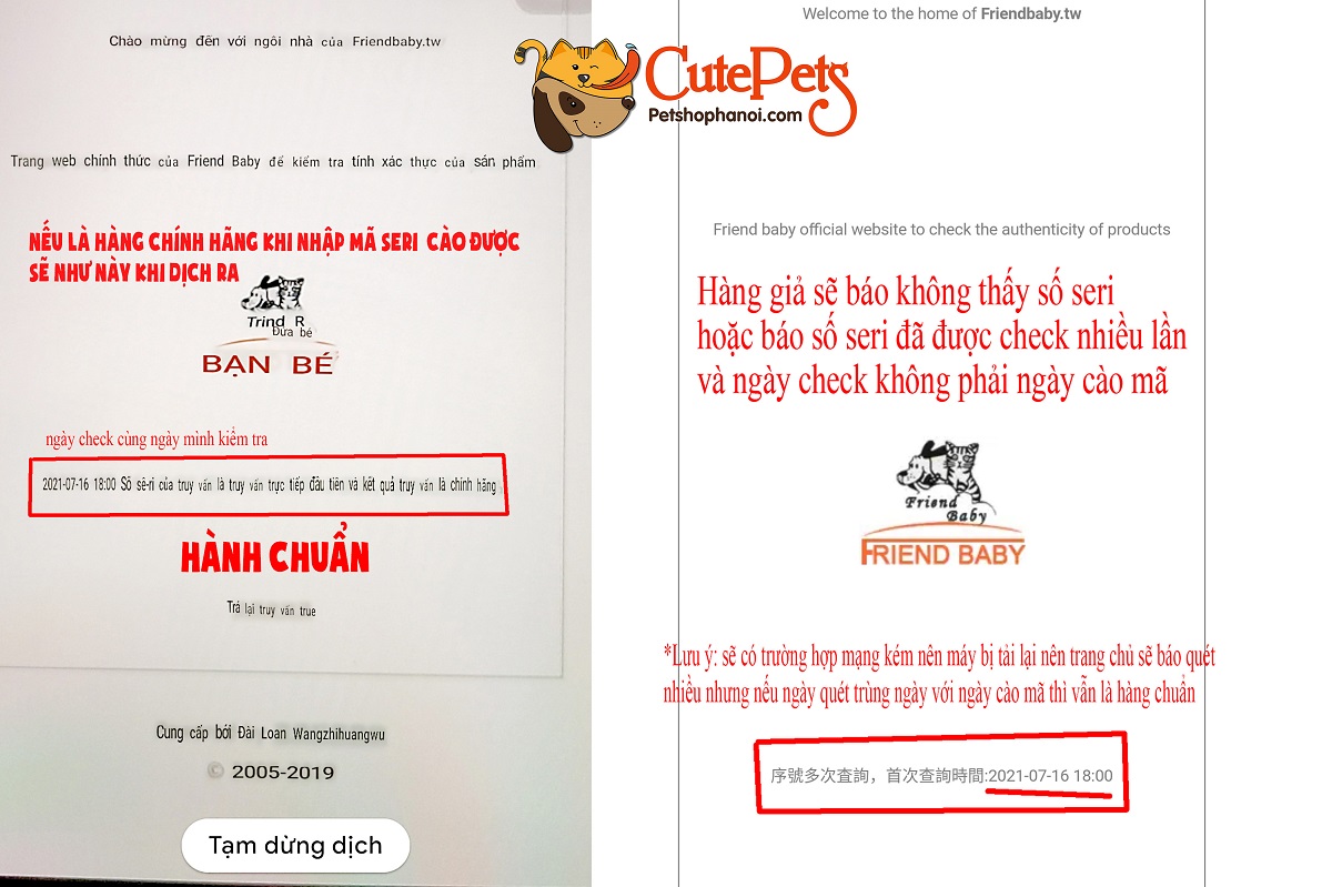 Cảnh báo hàng giả Và cách phân biệt Siro Uống Chống Chảy Nước Mắt Cho Chó Mèo Lacrimal Gland Fluid Eyes 20ml