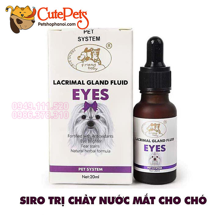 Chống Chảy Nước Mắt Cho Chó Mèo Siro Uống Lacrimal Gland Fluid Eyes 20ml - CutePets