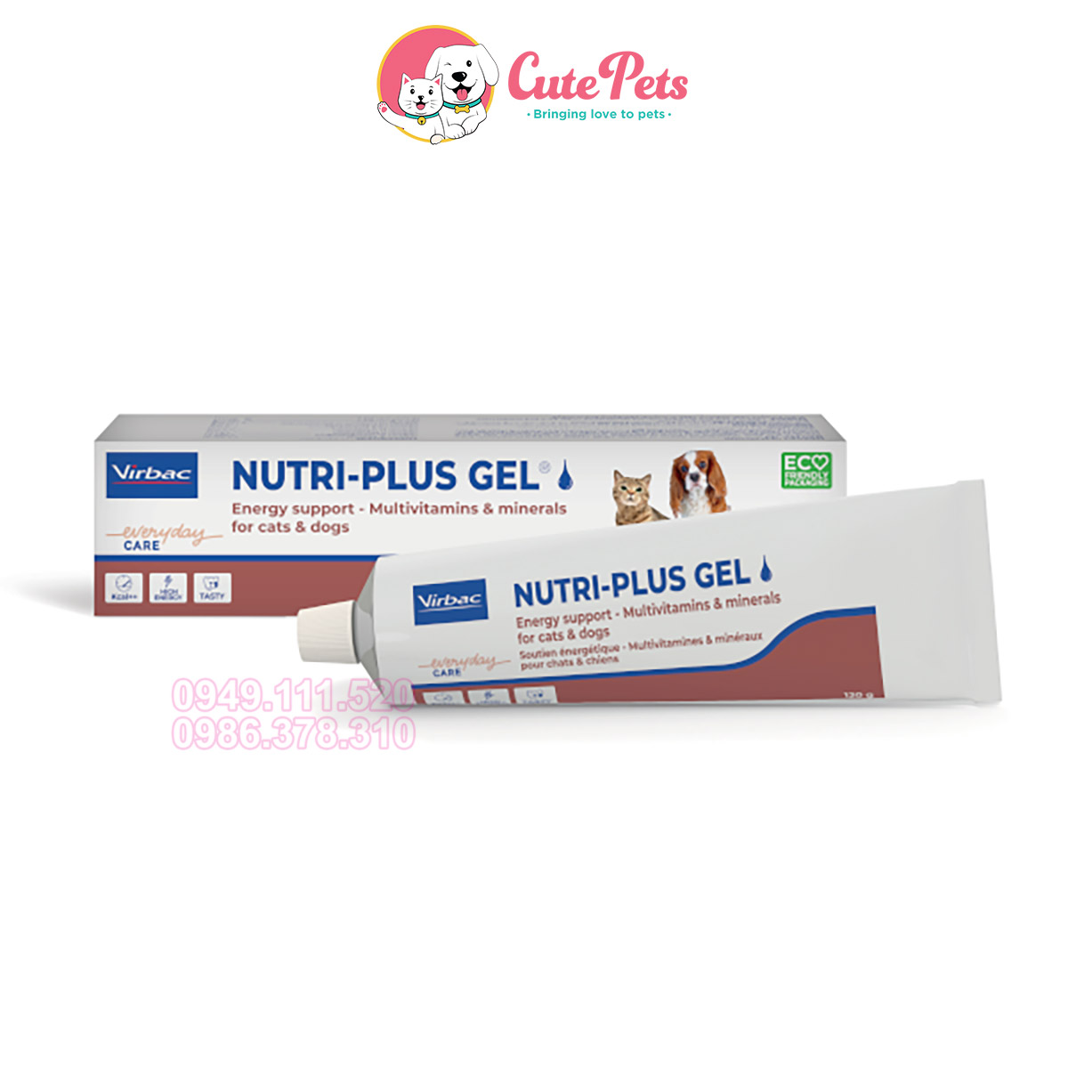 Gel dinh dưỡng Virbac Nutri Plus Gel 120g dành cho chó mèo - Cutepets