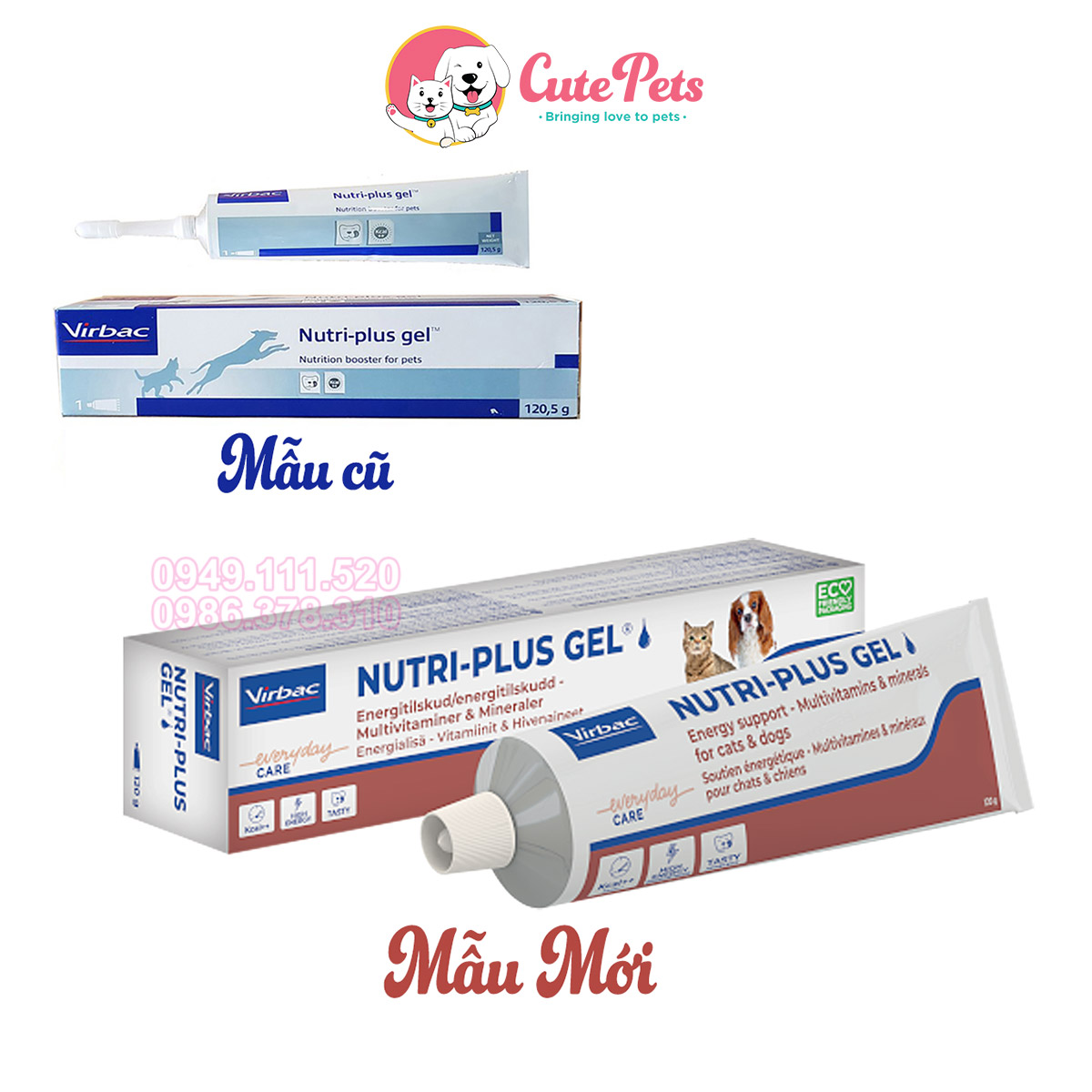 Gel dinh dưỡng Virbac Nutri Plus Gel 120g dành cho chó mèo - Cutepets