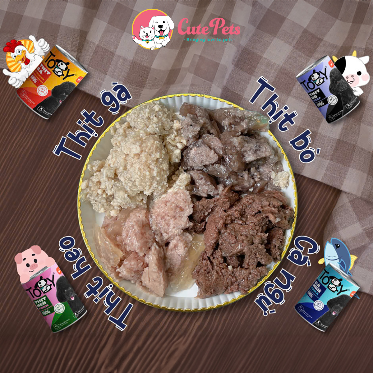 Pate Chó TOBY lon 400g - Cutepets
