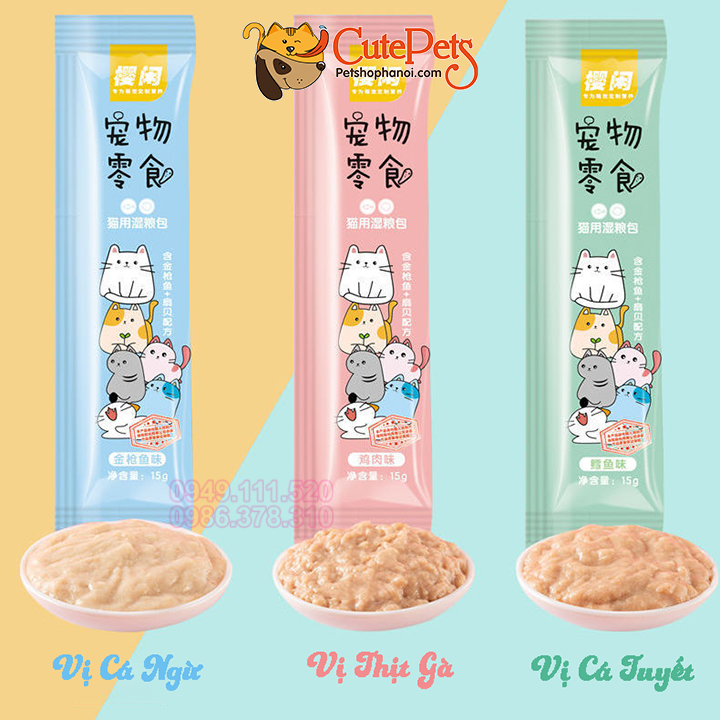 Súp thưởng cho mèo Shizuka 15g Súp dinh dưỡng cho mèo - CutePets