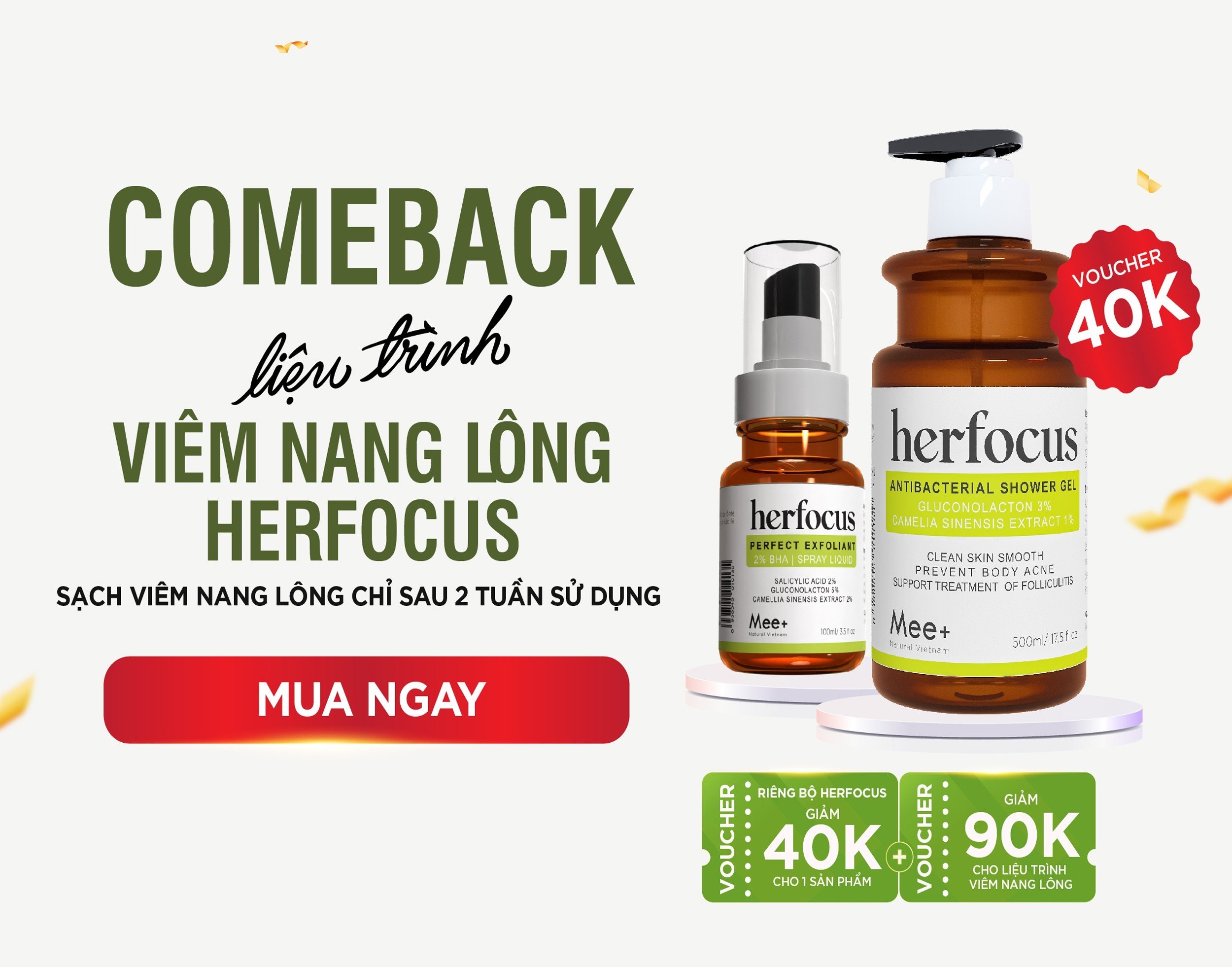 Liệu trình viêm nang lông Herfocus Mee Natural Vietnam