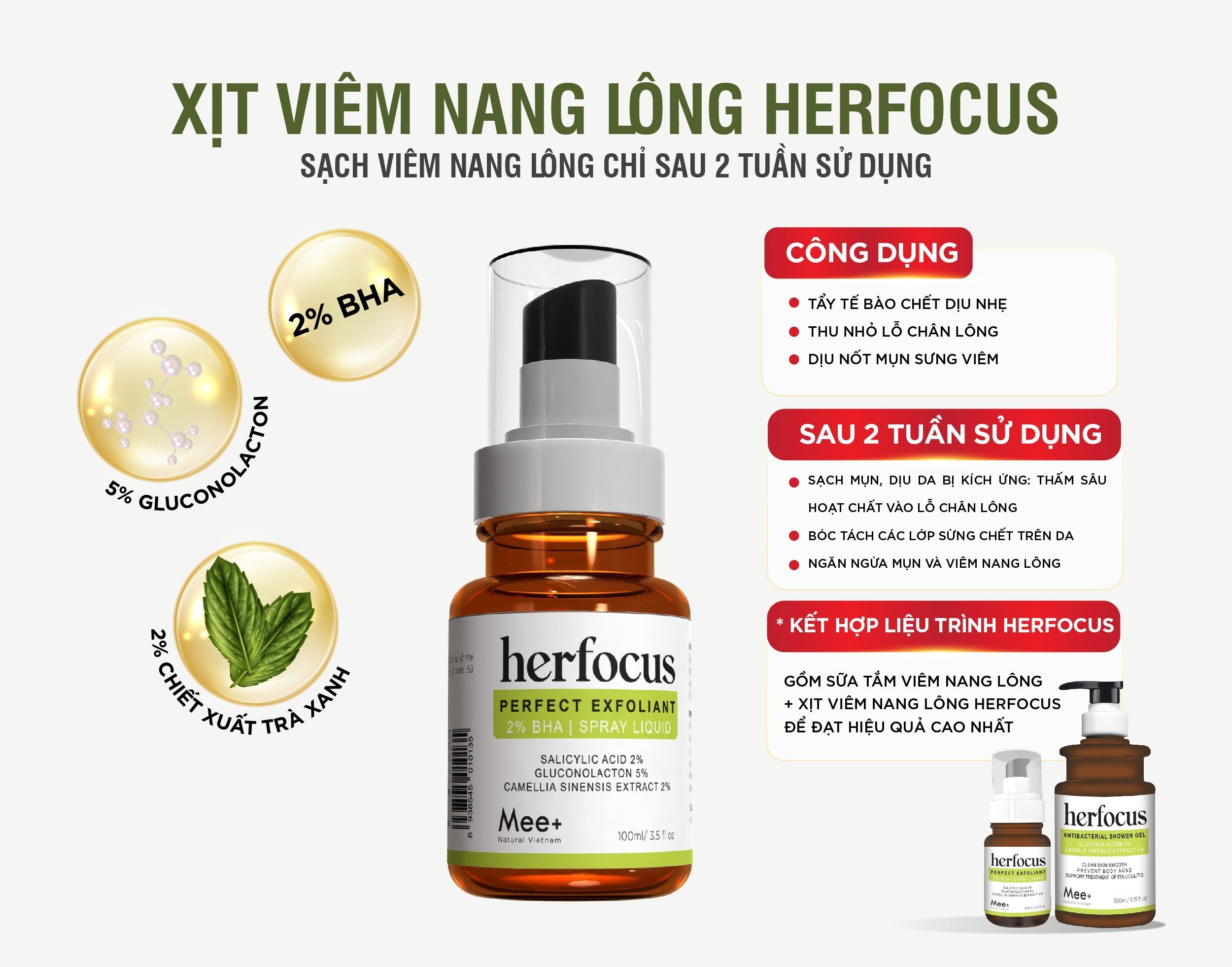 Xịt viêm nang lông Herfocus Mee Natural Vietnam