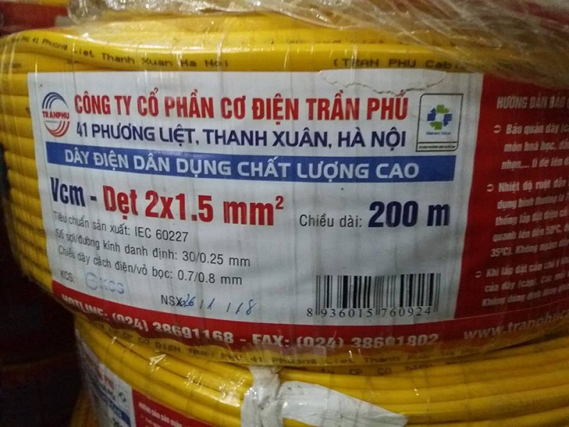 Dây điện 2x1.5