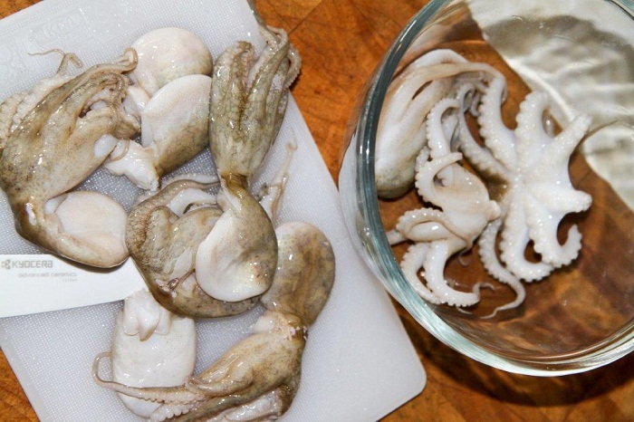 bạch tuộc làm sạch