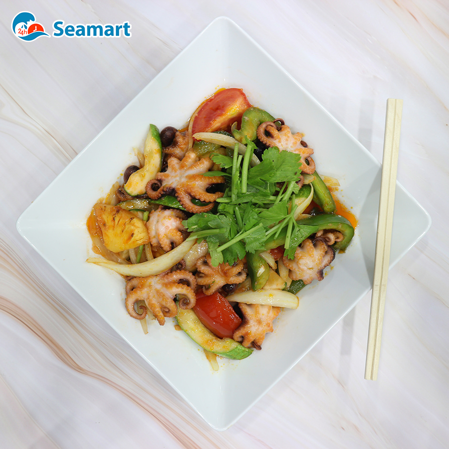 bạch tuộc xào chua ngọt