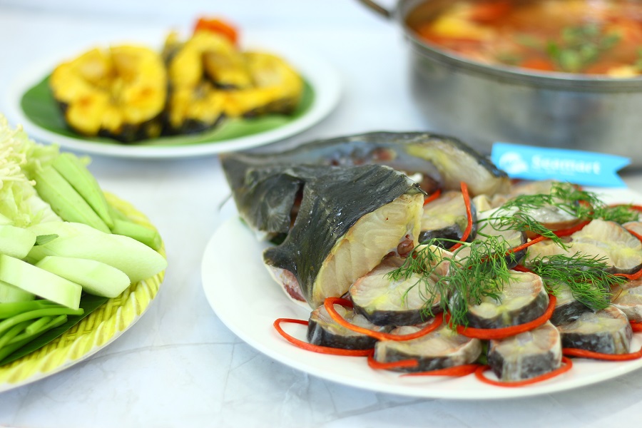 cá tầm 2 món lẩu nướng