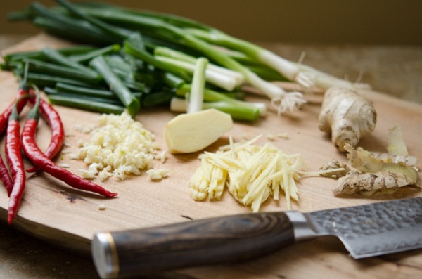 nguyên liệu làm mực trứng hấp gừng